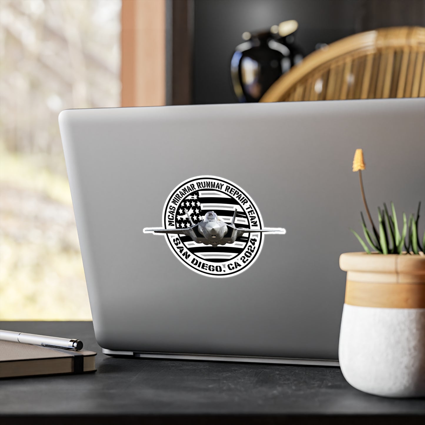BLK JET LOGO PREMIUM OUTDOOR STICKER (SATIN FINISH)