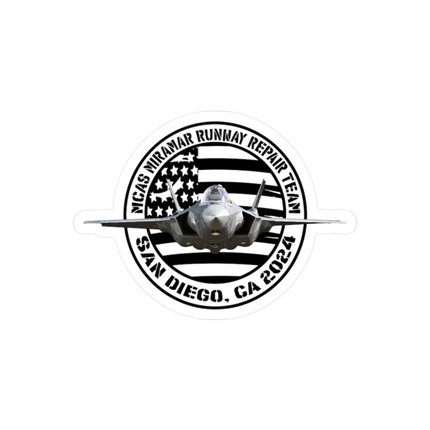 BLK JET LOGO PREMIUM OUTDOOR STICKER (SATIN FINISH)